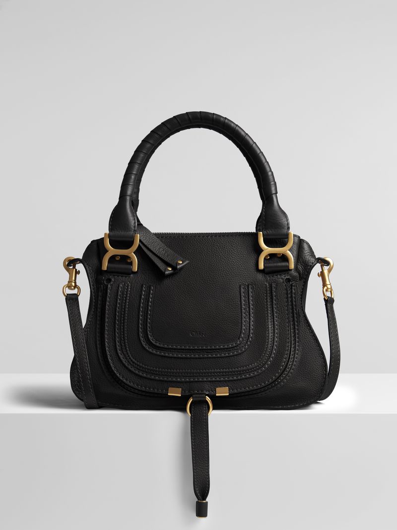 Chloé Bolsos Mujer Marcie Negras Bright Satin SEBK45163